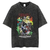 Attack on Titan T-Shirt Washed Vintage Loose High-end Luxury hot product Washed Retro Fashion Oversized high quality Unisex tees