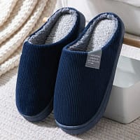 S08b6edcfc2b6495c92cab6422e688d52H.webp Corduroy House Slippers | Plush Winter Slippers