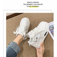 Pink Platform Star Sneakers Women | Chunky Sole Shoes
