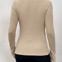 S155dcbd1297f493391c7e547d55c3831j.webp Ribbed Twist Front Sweater Women | V-Neck Knit Top