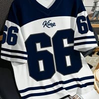 2025 summer new V-neck men's casual T-shirt Chicago letter-printed polyester pullover summer daily outdoor street wear clothes