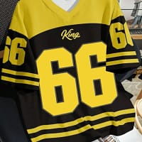 2025 summer new V-neck men's casual T-shirt Chicago letter-printed polyester pullover summer daily outdoor street wear clothes