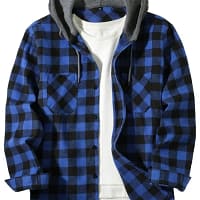 Green Plaid Hooded Shirt Men | Flannel Jacket - Becon Stores