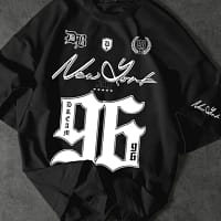 Summer 2025 New Men's T-shirt 96 printed digital baseball jacket casual sports polyester men's T-shirt