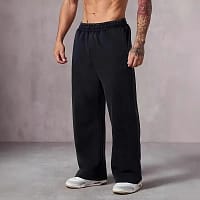Black Sports Pants Unisex Oversized Casual