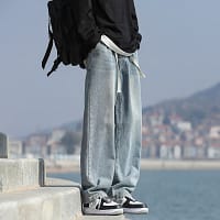 S5195bfdd35fd4d358a7c9d1ed36fc78f3.webp Summer fit slim fit men's cotton jeans fashionable multi-color comfortable business straight leg casual pants brand men's pants