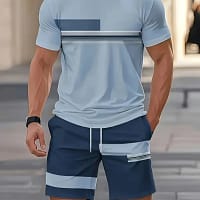 S5d0dca6c7e02491e982e0b7f598285c8Z.webp Summer 2025 Bestseller Men's short-sleeved suit Breathable casual and fashionable 3D printed outdoor streetwear