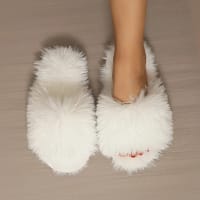 Women's Fluffy House Slippers | Pink Indoor Slides
