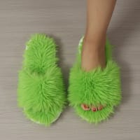 Women's Fluffy House Slippers | Pink Indoor Slides