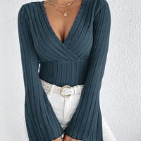 S6d8dd1897c3546798193941ae2a26404N.webp Striped V-Neck Knitted Long-Sleeve Top – Slim Fit