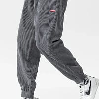 Corduroy Joggers Men Baggy Thermal Fleece