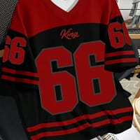 2025 summer new V-neck men's casual T-shirt Chicago letter-printed polyester pullover summer daily outdoor street wear clothes