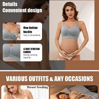 Sa42c85bfda384884b07b8bde2ca674a9S.webp Maternity Nursing Bra 4 Pack | Wireless Breastfeeding Bra