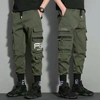Green Cargo Pants Men Army Streetwear Hip Hop