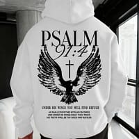 Psalm 91 Hoodie Christian Angel Wings