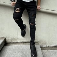 Sb279ecb51cfc4dcdacfef66279badbe7s-2.webp Ripped Skinny Jeans Men Black Distressed