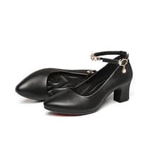 Sb90de49f2ee5477489d4df9b7a60f80bX.webp Black Pearl Ankle Strap Heels | Block Heel Pumps - Becon Stores