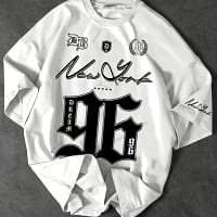 Summer 2025 New Men's T-shirt 96 printed digital baseball jacket casual sports polyester men's T-shirt