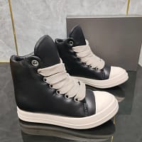 Thick Sole High Top Sneakers | Black White Fashion