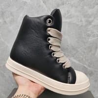 Thick Sole High Top Sneakers | Black White Fashion