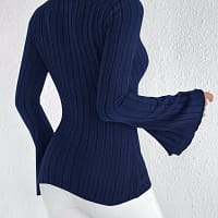 Sc60f5a01faea43b9a91dcbfd5af1d3f86.webp Striped V-Neck Knitted Long-Sleeve Top – Slim Fit