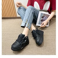 Pink Platform Star Sneakers Women | Chunky Sole Shoes
