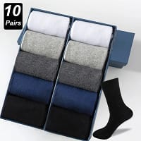 Men's Dress Socks Cotton Business 10 Pack