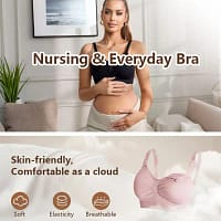 Sde2cfe7813e7478684360c4898d522a28.webp Maternity Nursing Bra 4 Pack | Wireless Breastfeeding Bra