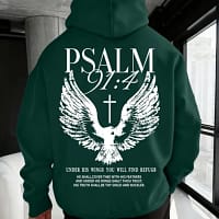 Psalm 91 Hoodie Christian Angel Wings