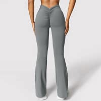 Women's V-Back Flare Leggings | High Waist Yoga Pants