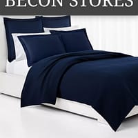 royal navy blue & white comforter set premium hotel quality