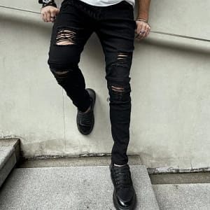 Sb279ecb51cfc4dcdacfef66279badbe7s.webp Ripped Skinny Jeans Men Black Distressed