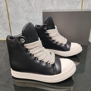 Thick Sole High Top Sneakers | Black White Fashion