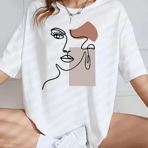 Abstract Line Art T-Shirt