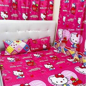 hello kitty pink kids bedsheet and duvet set – cartoon girls bedding