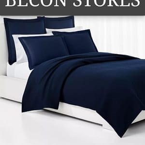 royal navy blue & white comforter set premium hotel quality