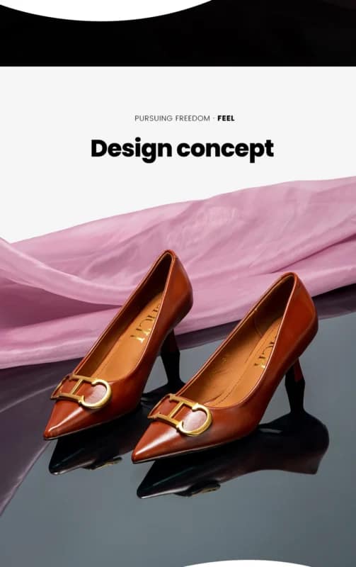 S7cce0b718cfc43698cd4da0ffbabc108G.webp Black Kitten Heel Pumps Gold Buckle Women - Becon Stores