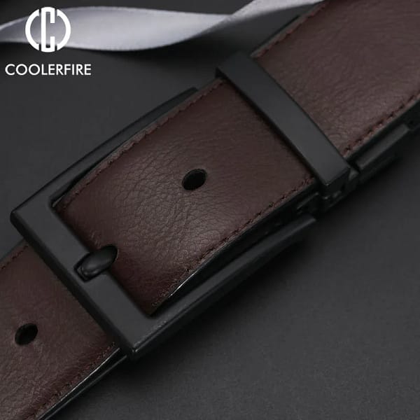 Men's Dress Belt Leather Reversible Brown Black