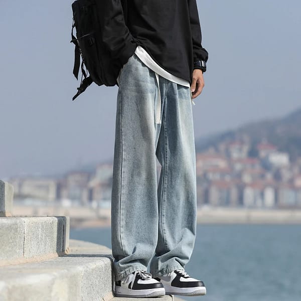 Summer fit slim fit men's cotton jeans fashionable multi-color comfortable business straight leg casual pants brand men's pants