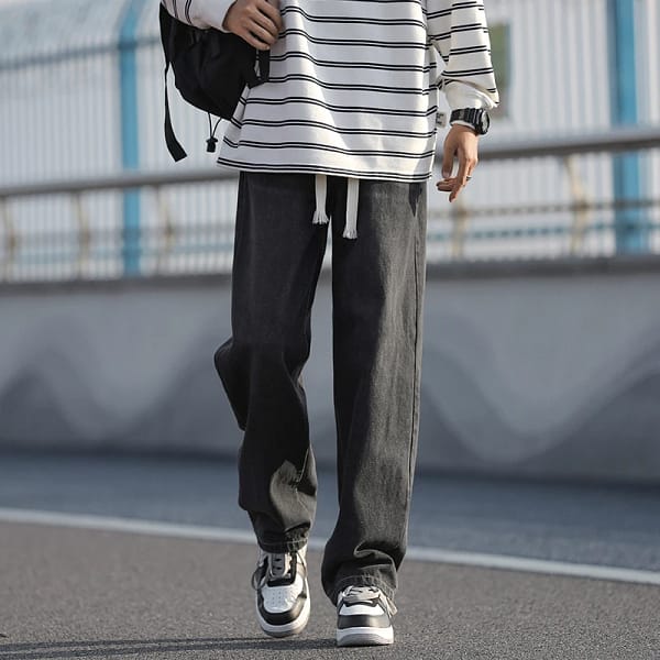 Summer fit slim fit men's cotton jeans fashionable multi-color comfortable business straight leg casual pants brand men's pants