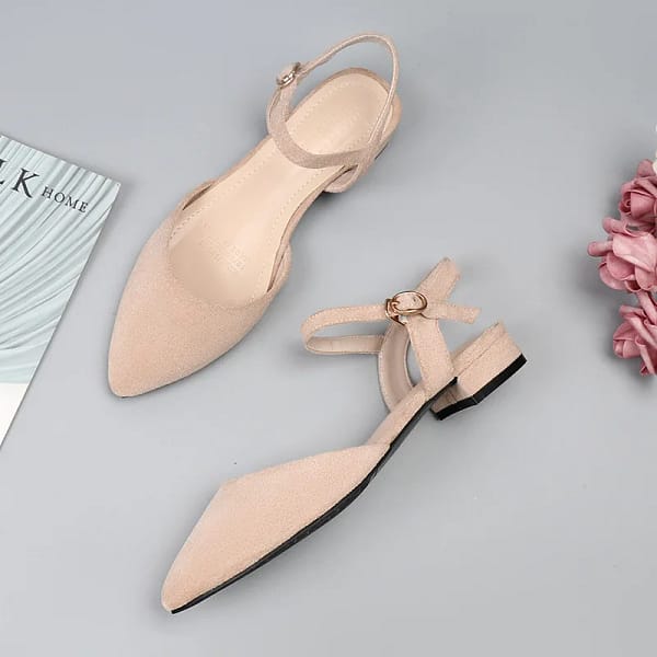 S1fd0759a7e6a45d0b4d5a313600a228fc.webp Square Toe Ankle Strap Flats | Mary Jane Shoes - Becon Stores