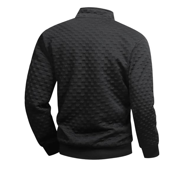 White Quarter Zip Sweatshirt Men | Mock Neck