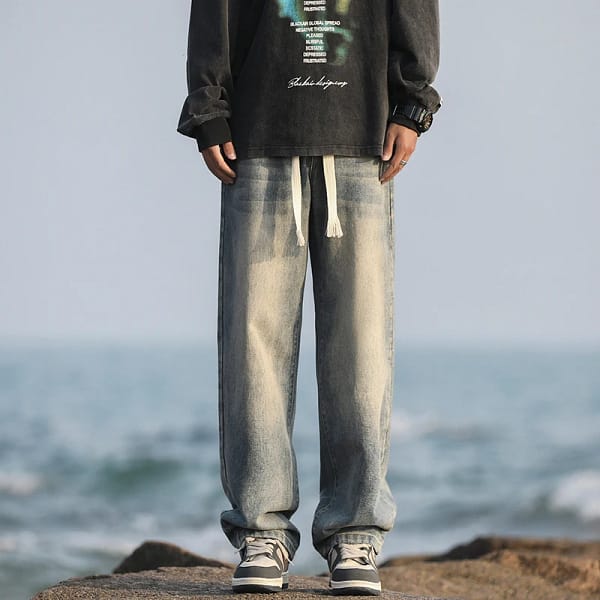 Summer fit slim fit men's cotton jeans fashionable multi-color comfortable business straight leg casual pants brand men's pants