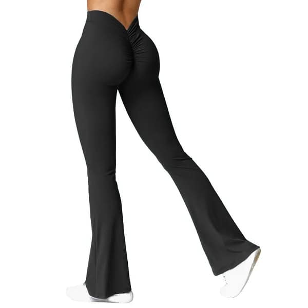 Women's V-Back Flare Leggings | High Waist Yoga Pants