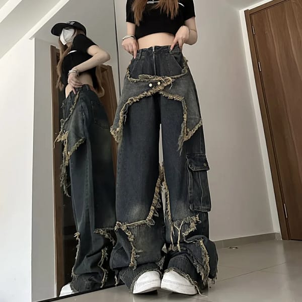 S6b4e590ed8ae414188d8972f84339a0a5.webp Distressed Wide Jeans Ripped Baggy Denim