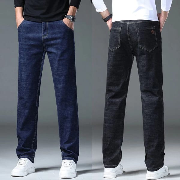 S6f6f86a665ca47cdbe468821c48c7a5cv.webp Business Casual Jeans Men Navy Straight Leg
