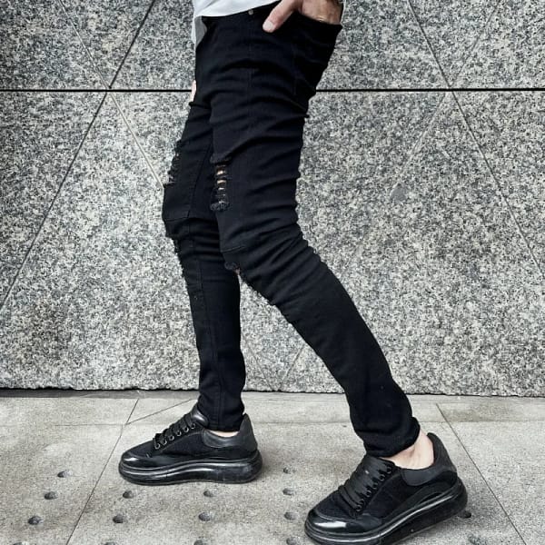 S7a7204679ddb40d9bbf3c8141ecd536de-2.webp Ripped Skinny Jeans Men Black Distressed