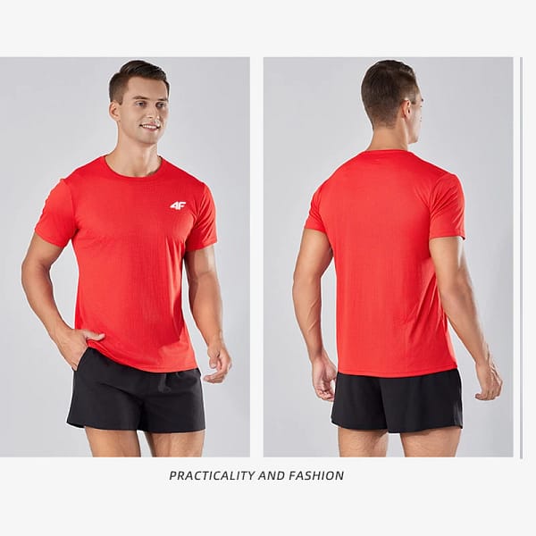 S9b06ee814a2b48058f53a892703e9d93I.webp Men's Quick Dry Athletic Shirt | Breathable Gym Workout Tee
