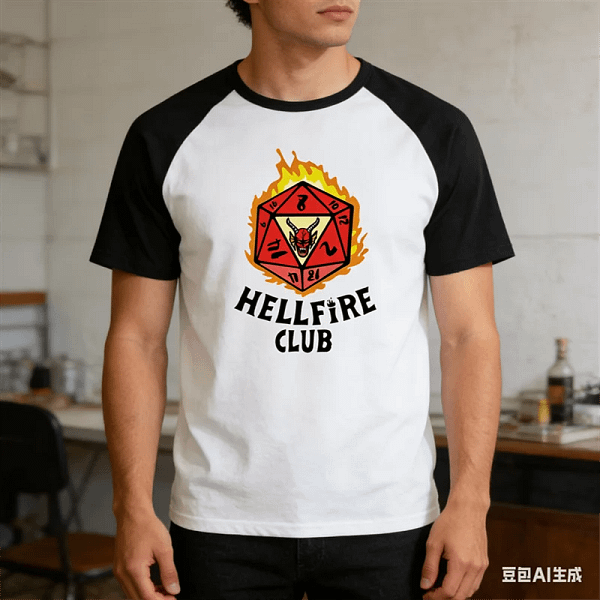 Sb6d7e6d541d84e66987374044625413aK.webp Hellfire Club T-Shirt Men | Devil Graphic Print Tee
