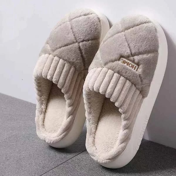 Sbc0811515fc74054bec7484a34d4e62dw-2.webp Quilted House Slippers | Plush Winter Slippers - Becon Stores